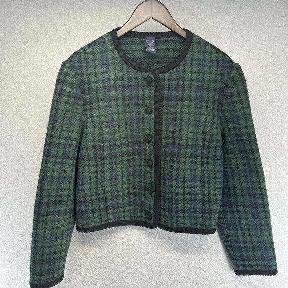 Lands' End Sweaters - Lands End Womens Knit Sweater Size 10 Regular 100% Wool Button Up Long Sleeve